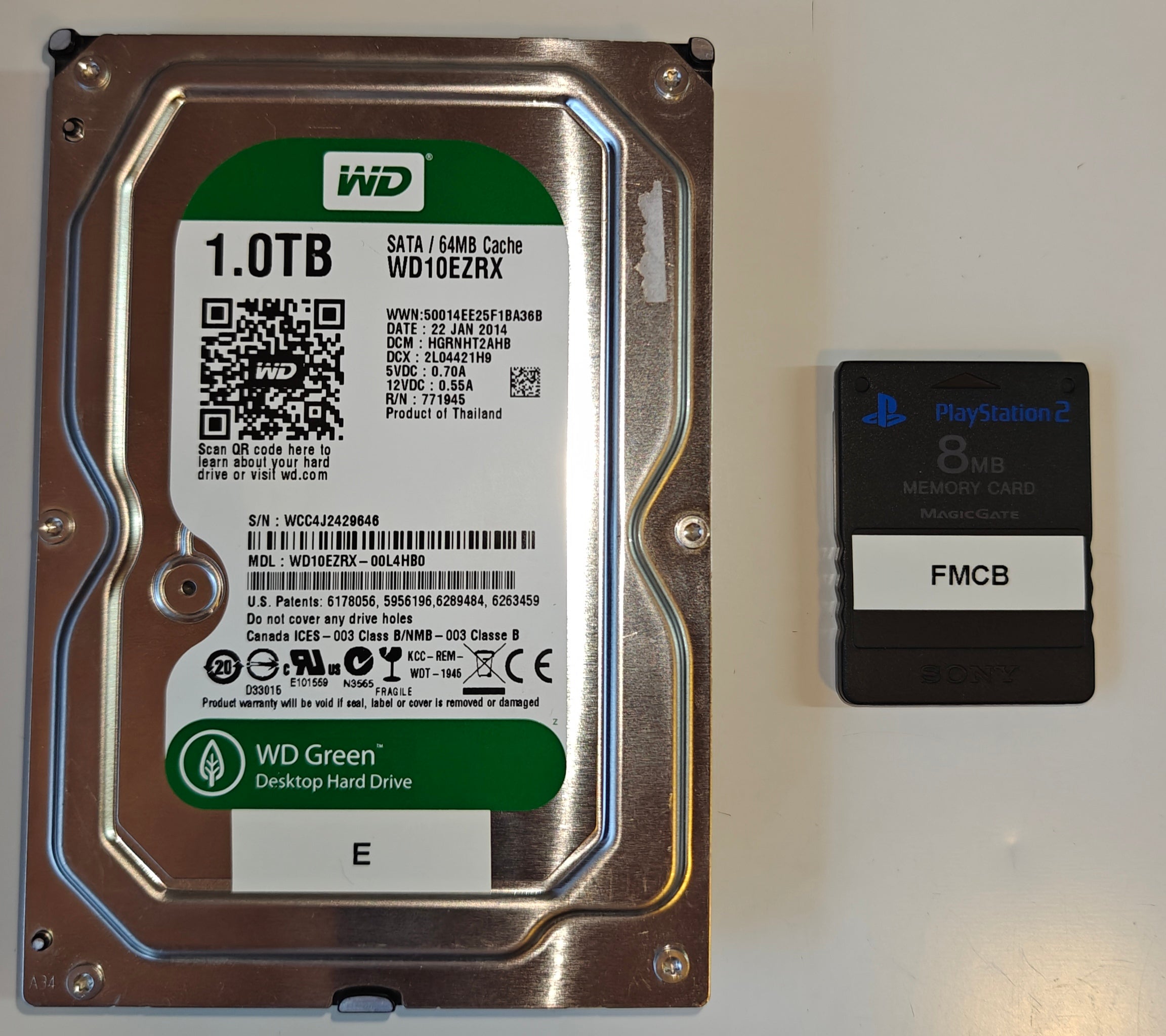 Festplatte 1, 2, 4 TB + FMCB Speicherkarte for PS2 Fat