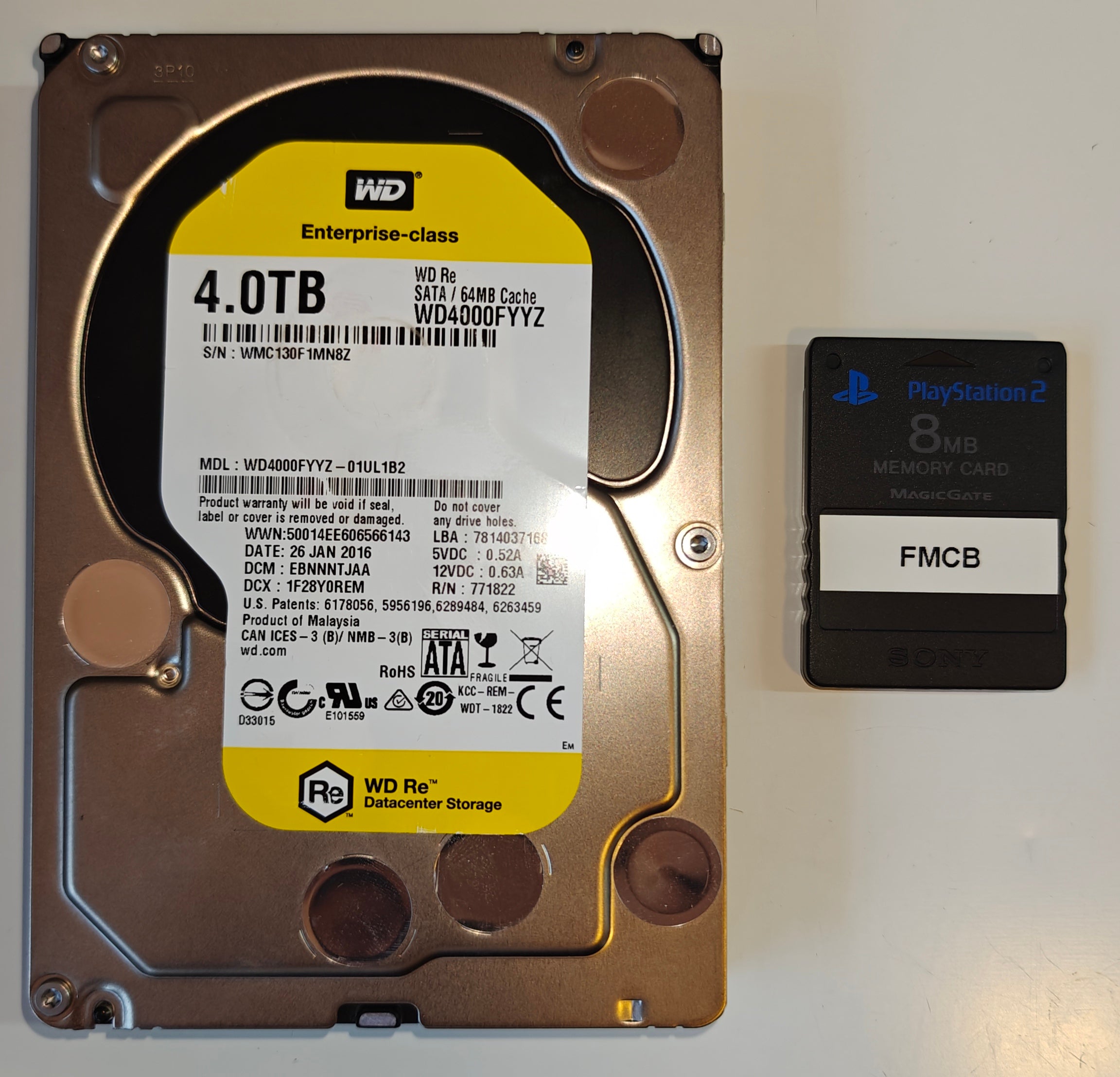 Festplatte 1, 2, 4 TB + FMCB Speicherkarte for PS2 Fat