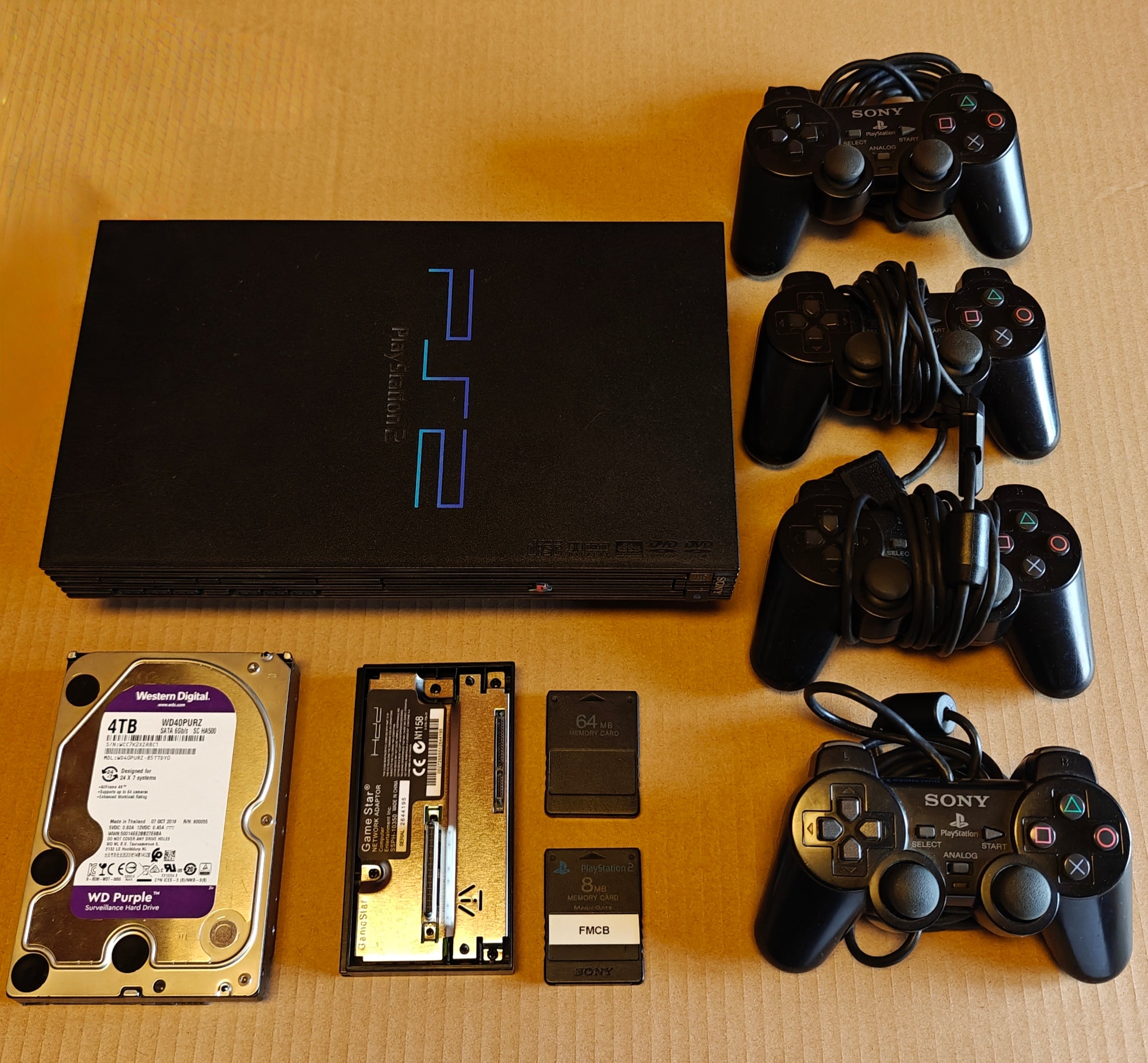 PS2 + 1/2/4 TB Festplatte + Softmod/FMCB