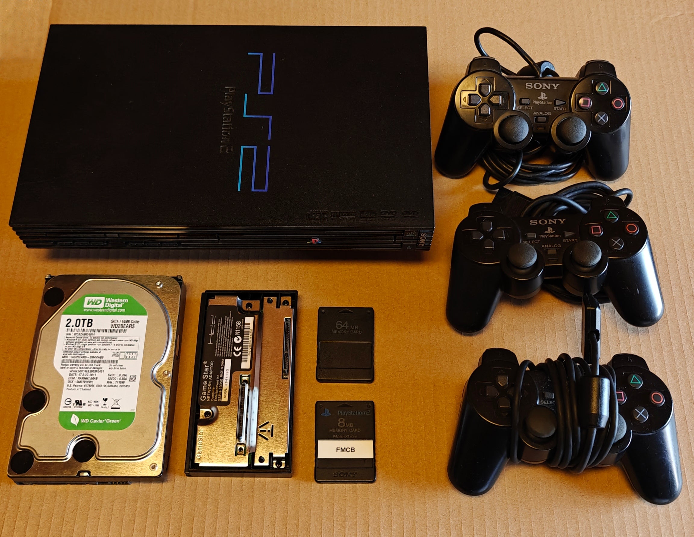 PS2 + 1/2/4 TB Festplatte + Softmod/FMCB