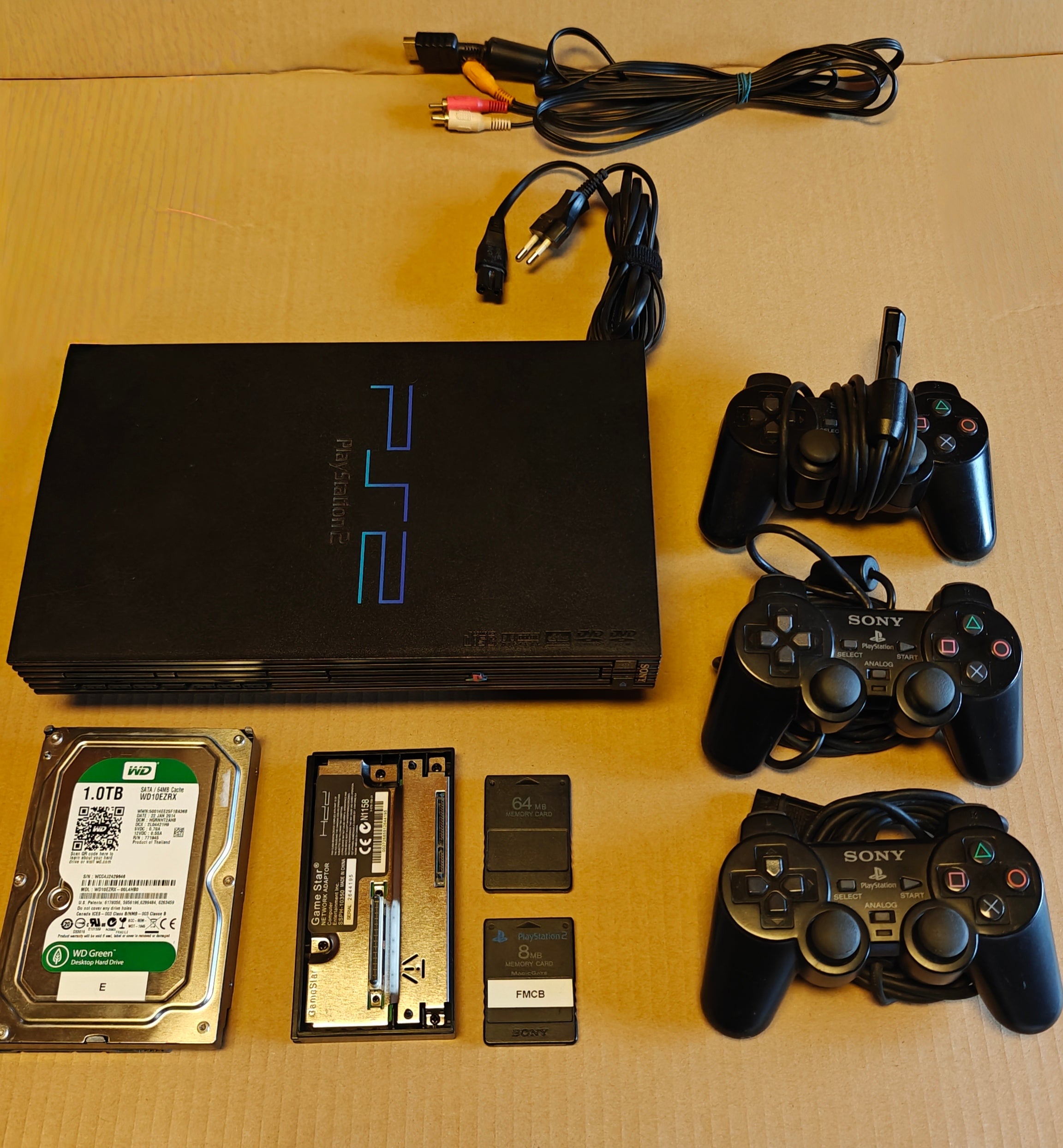 PS2 + 1/2/4 TB Festplatte + Softmod/FMCB
