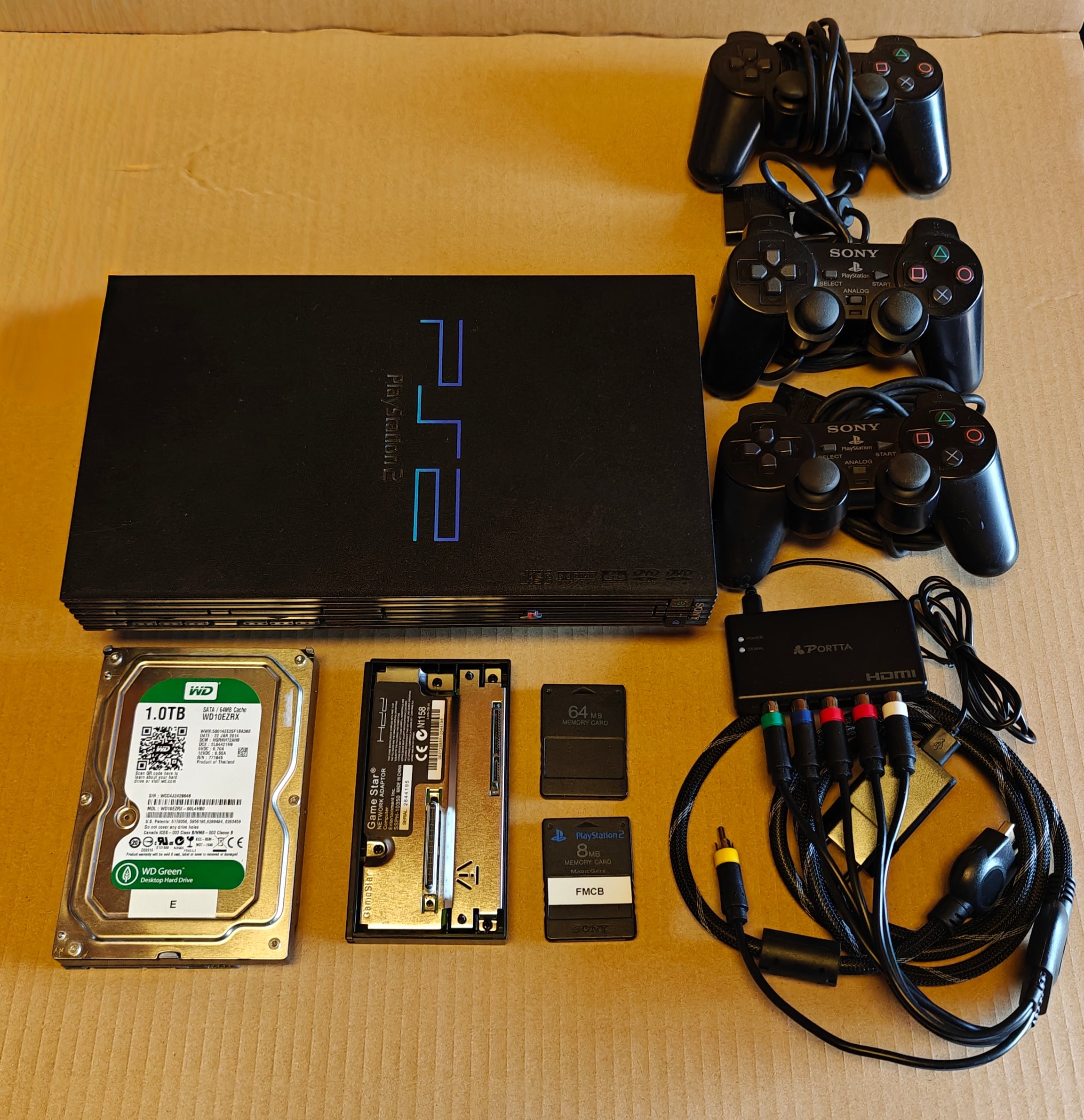 PS2 + 1/2/4 TB Festplatte + Softmod/FMCB