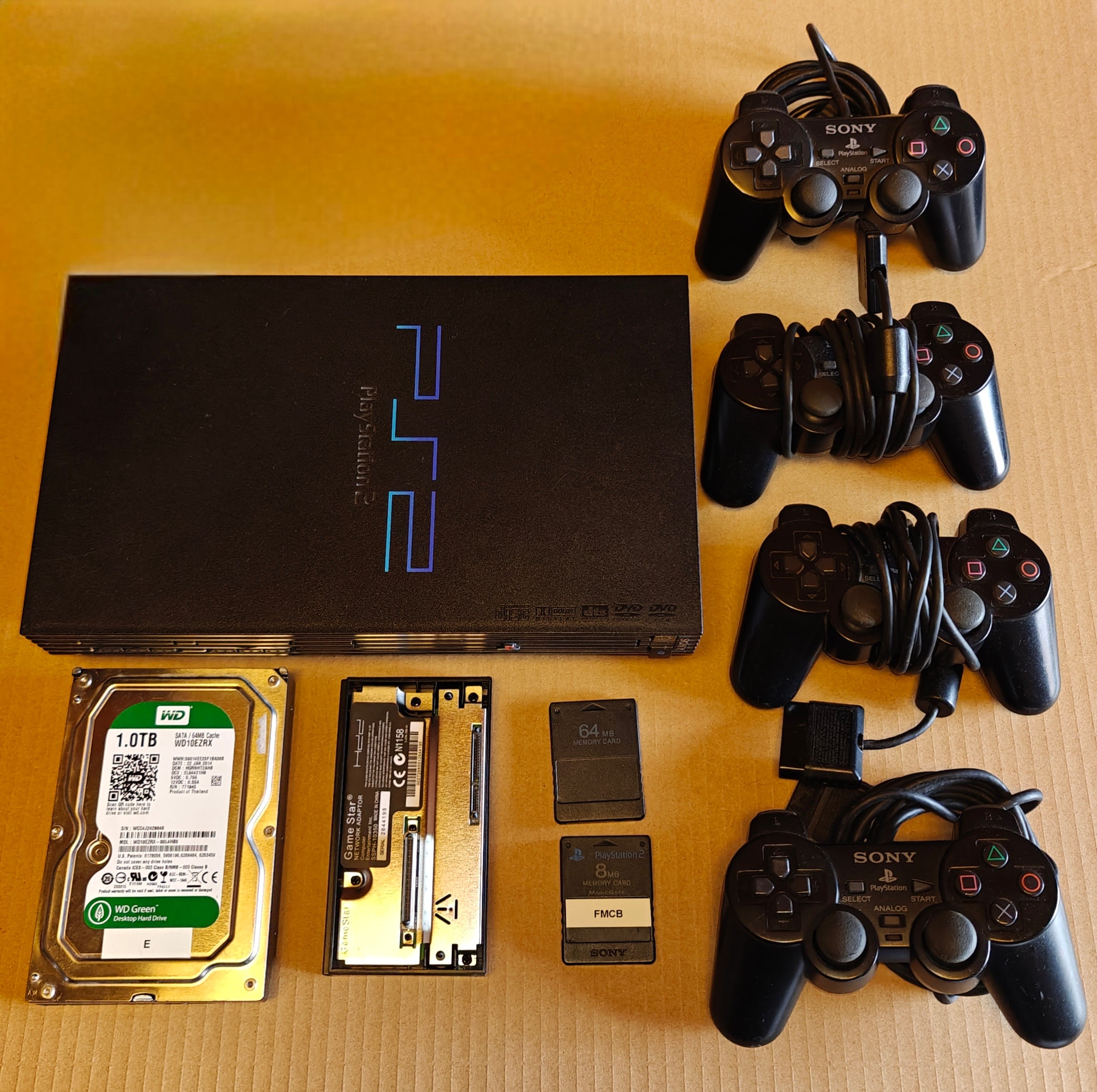 PS2 + 1/2/4 TB Festplatte + Softmod/FMCB