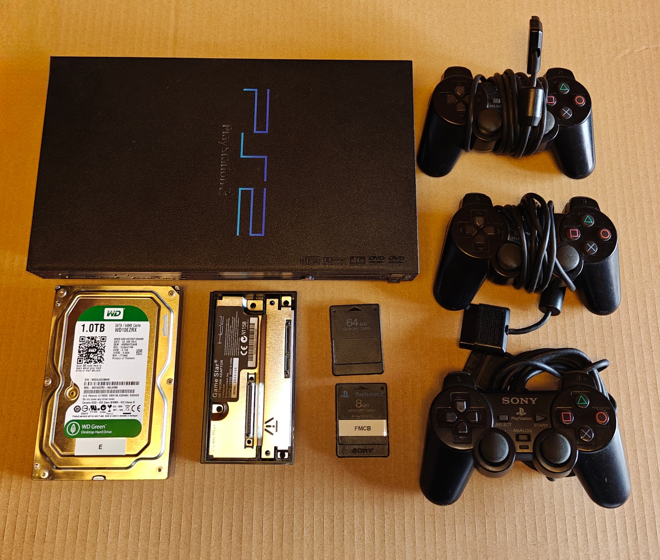 PS2 + 1/2/4 TB Festplatte + Softmod/FMCB