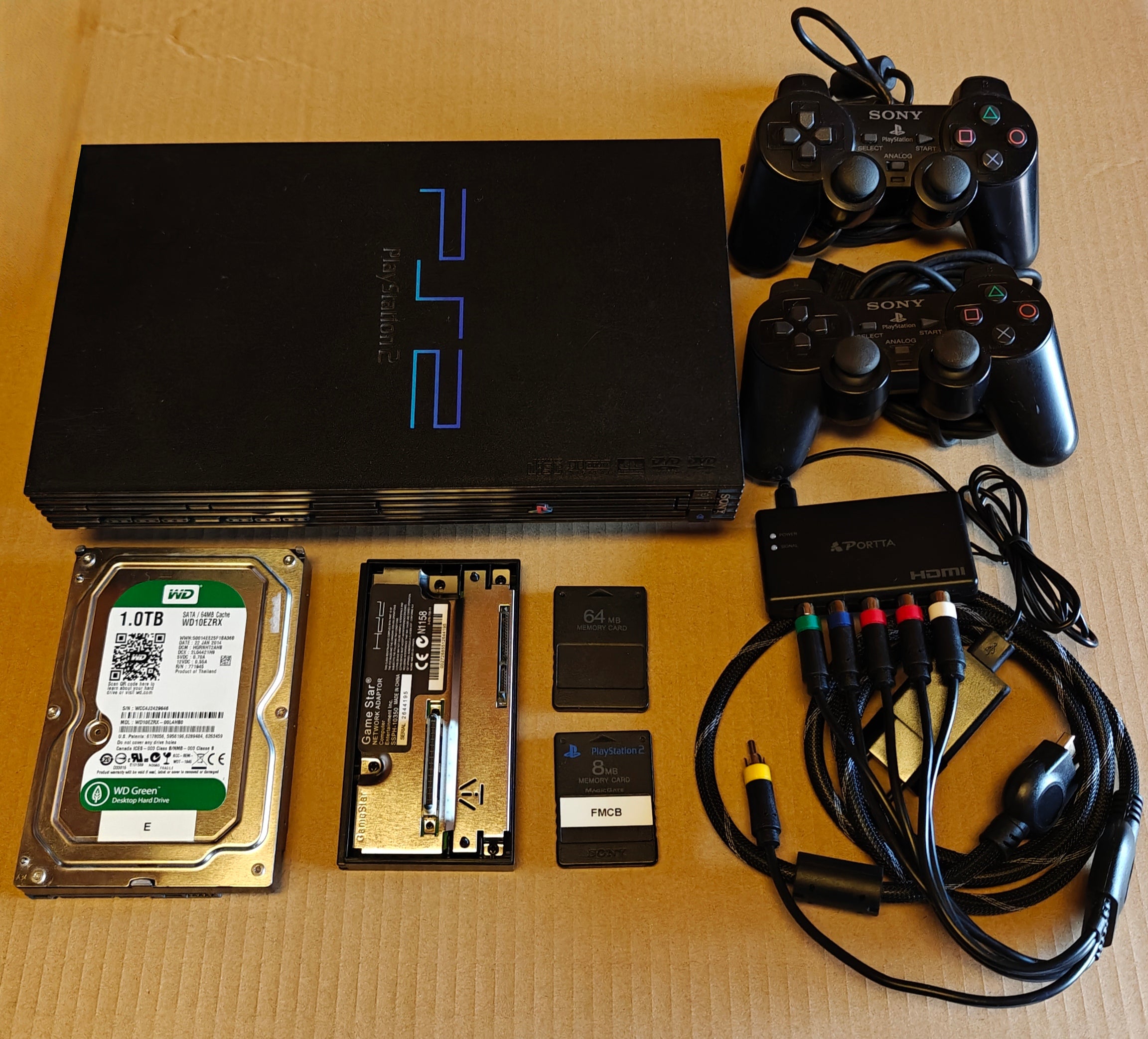 PS2 + 1/2/4 TB Festplatte + Softmod/FMCB