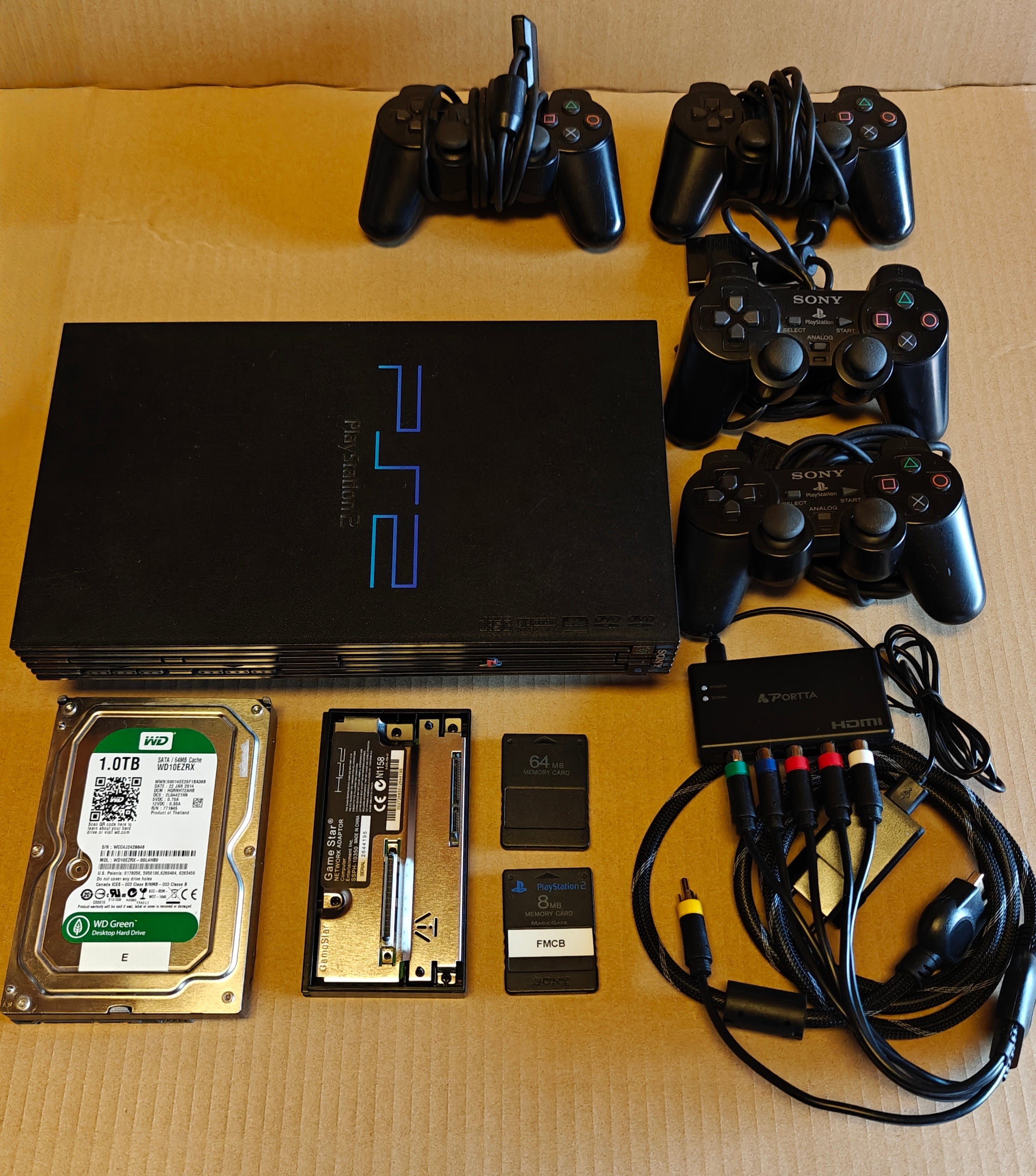 PS2 + 1/2/4 TB Festplatte + Softmod/FMCB