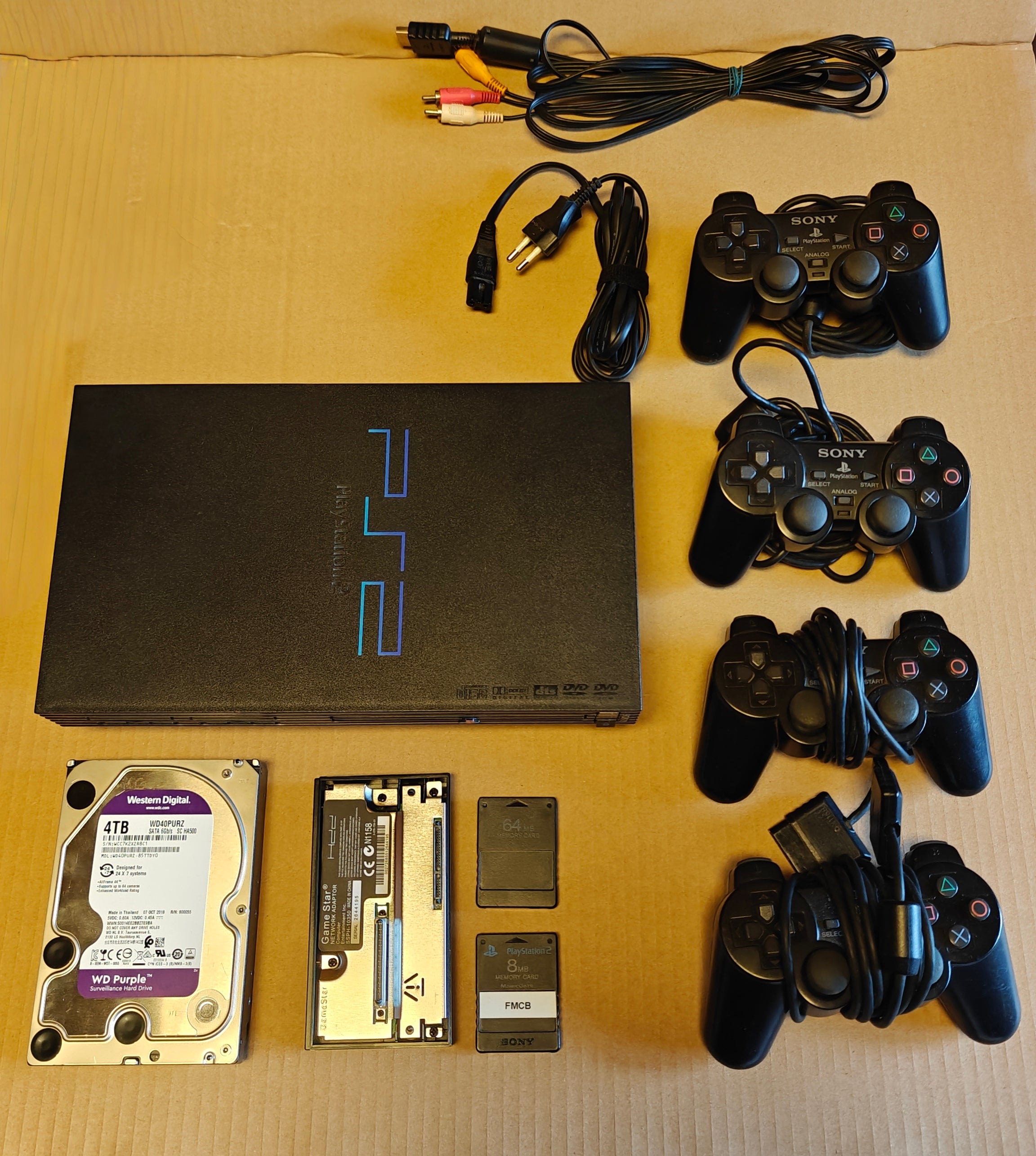 PS2 + 1/2/4 TB Festplatte + Softmod/FMCB