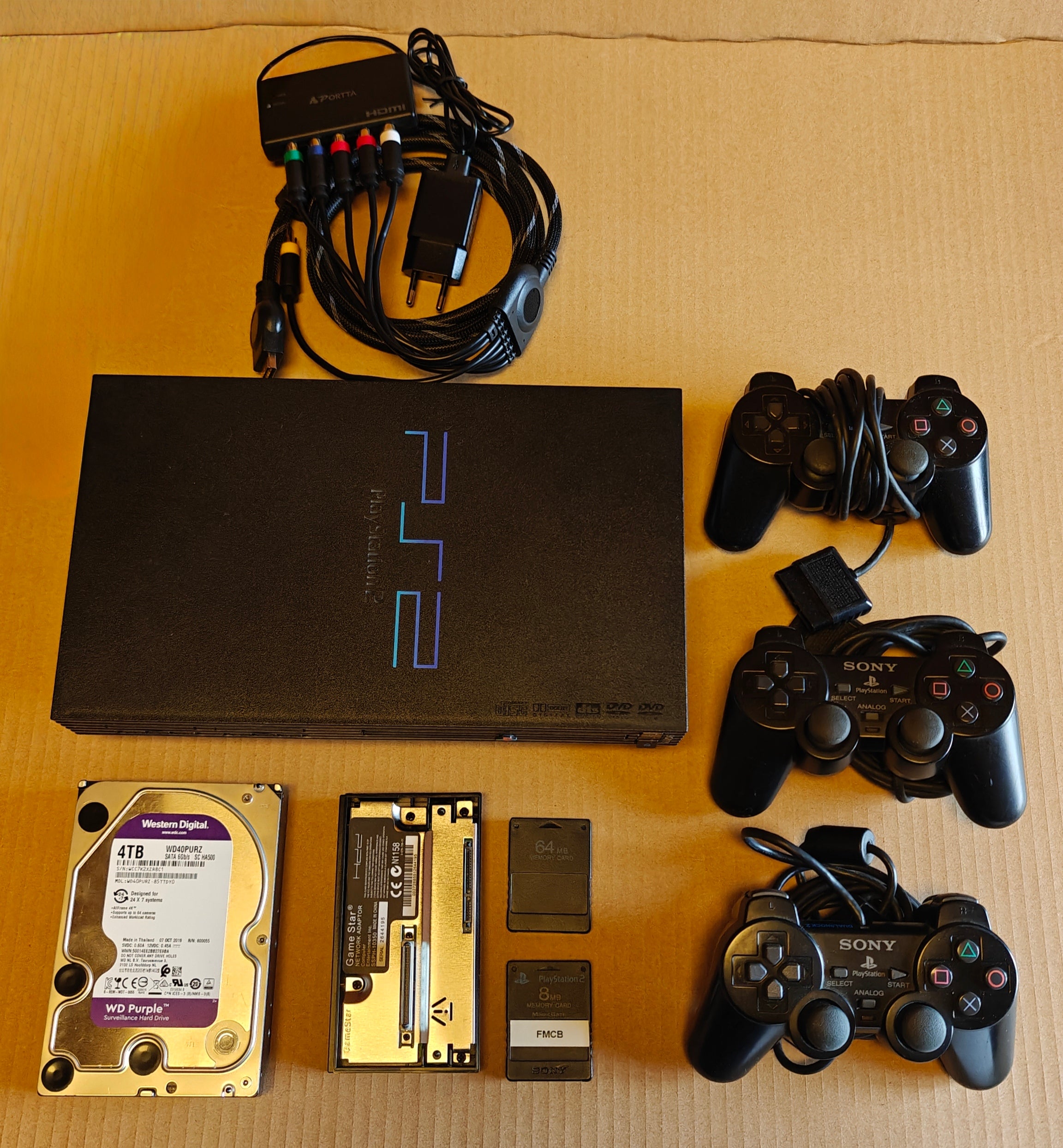 PS2 + 1/2/4 TB Festplatte + Softmod/FMCB