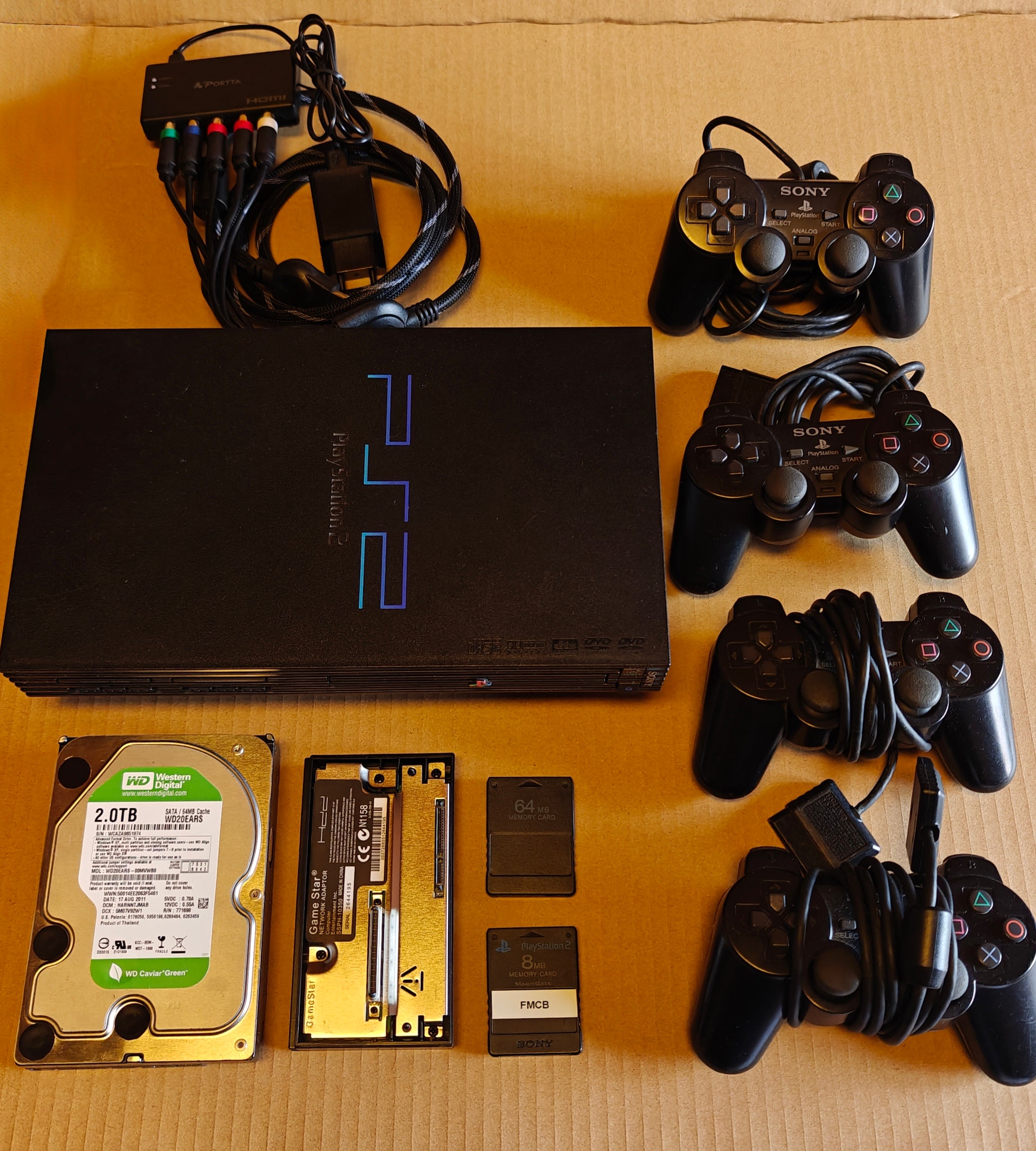 PS2 + 1/2/4 TB Festplatte + Softmod/FMCB