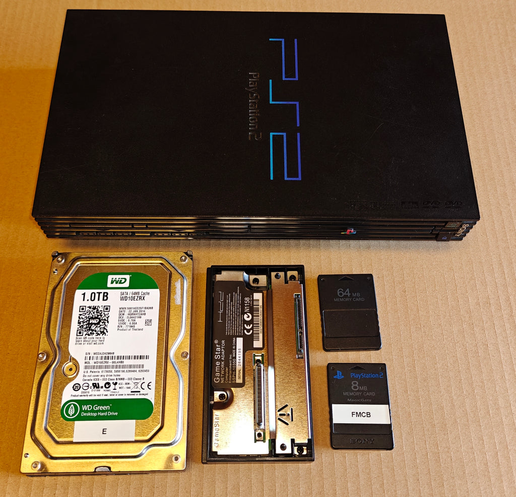 PS2 + 1/2/4 TB Festplatte + Softmod/FMCB